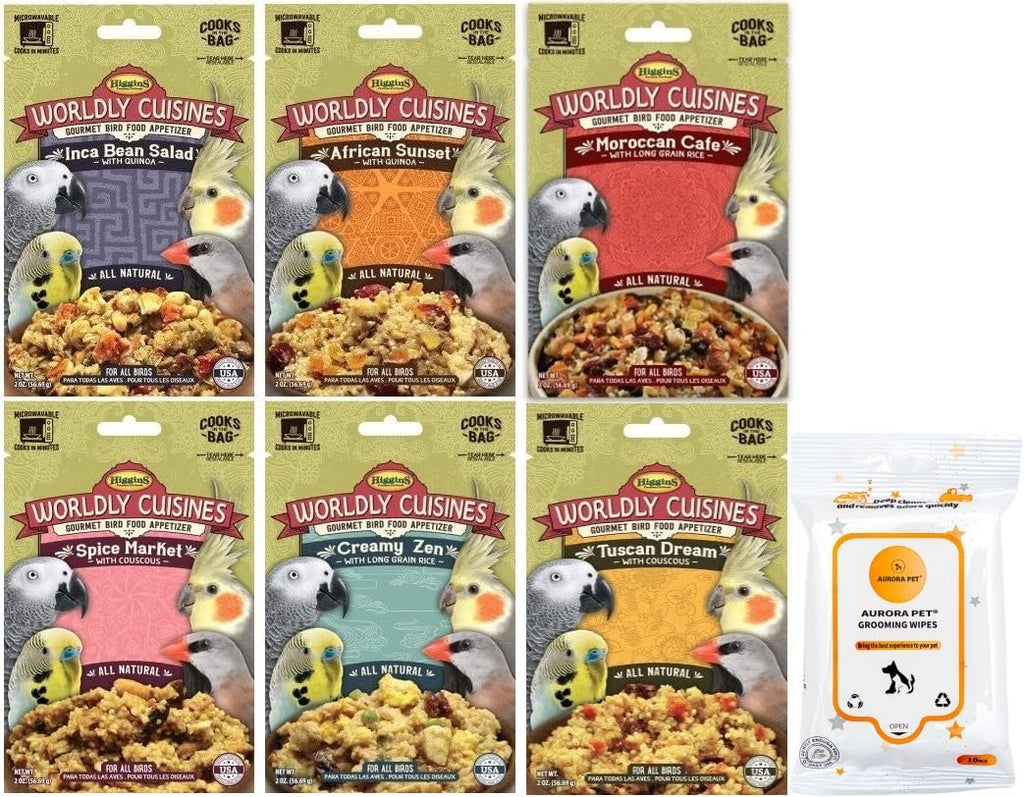 Higgins Worldly Cuisines Bird Treats Variety (Pack of 6)