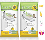 Tidy Cats Breeze Cat Pads (2) 4 Count Refill Packs, Clean & Easy Disposable Cat Pads