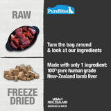 PureBites Freeze Dried Dog Treats Variety (Turkey, Chicken Breast, Lamb Liver)