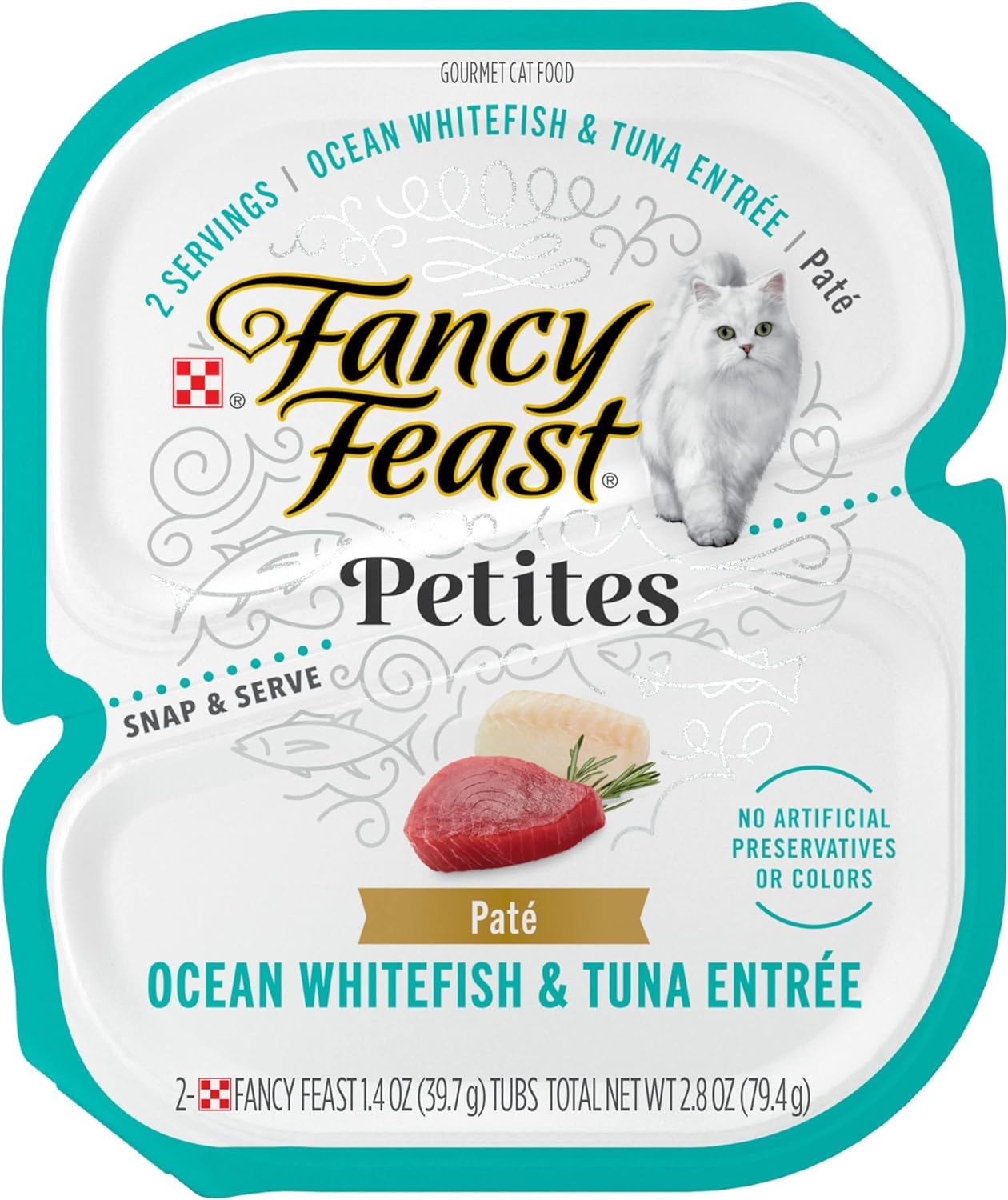 Fancy Feast Gourmet Petites Pate Wet Cat Food Variety (30 Servings – 2.8 oz. Tubs)