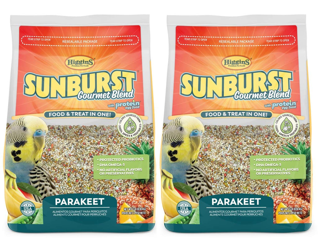 Higgins Sunburst Gourmet Blend Parakeet (Pack of 2)