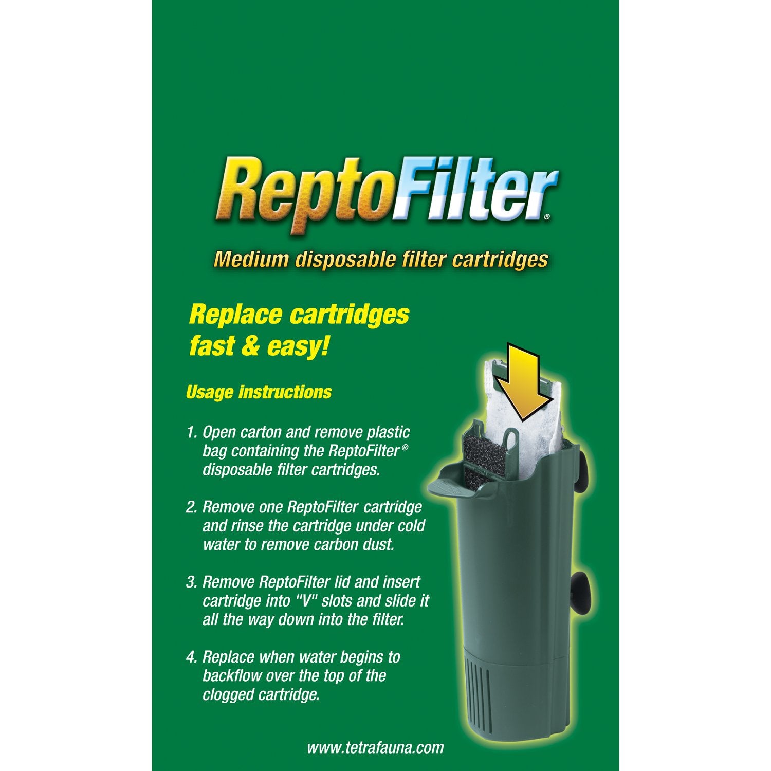 Tetra ReptoFilter Cartridges - Medium 3 pack, green (25845)