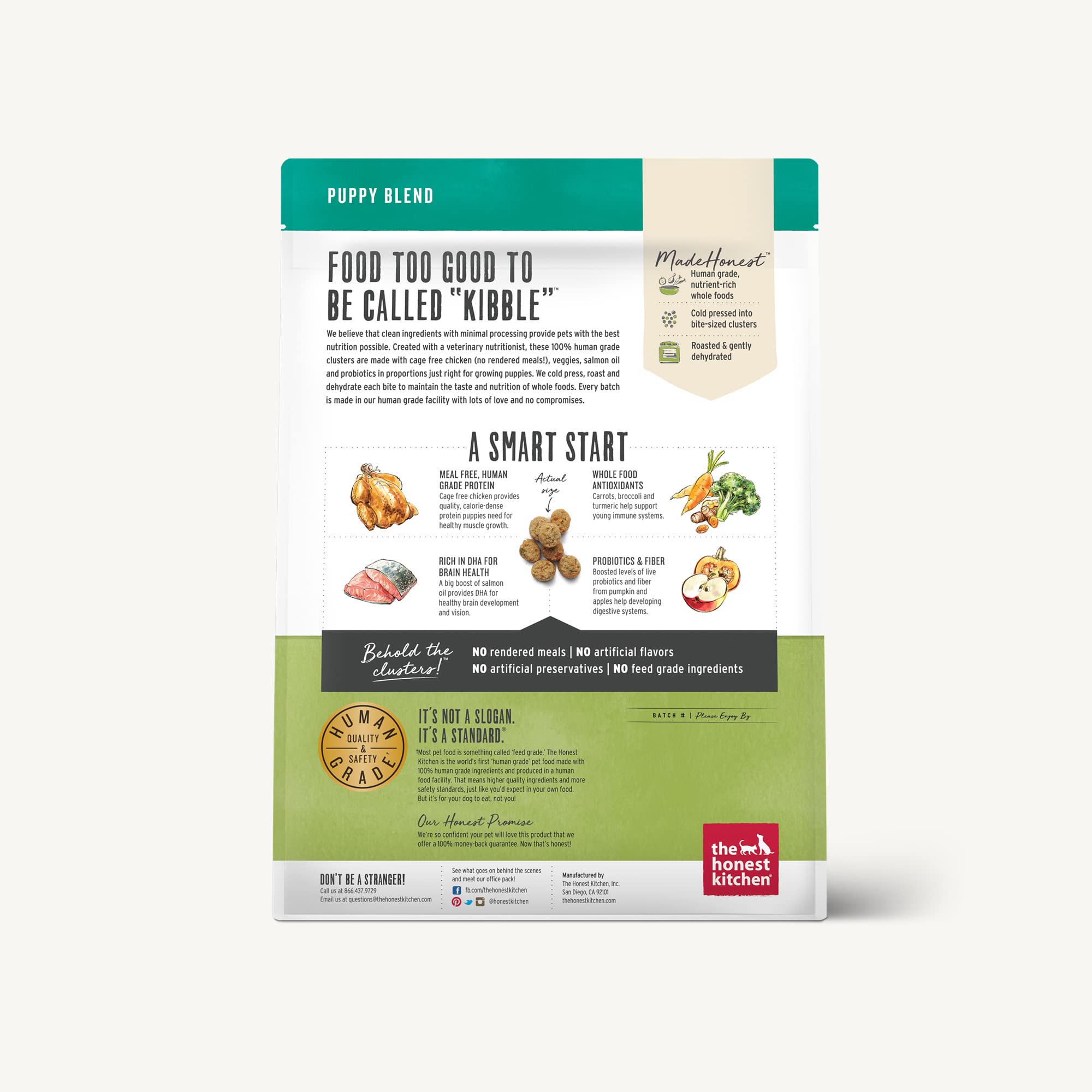 The Honest Kitchen Whole Food Clusters Human Grade Dry Puppy Food