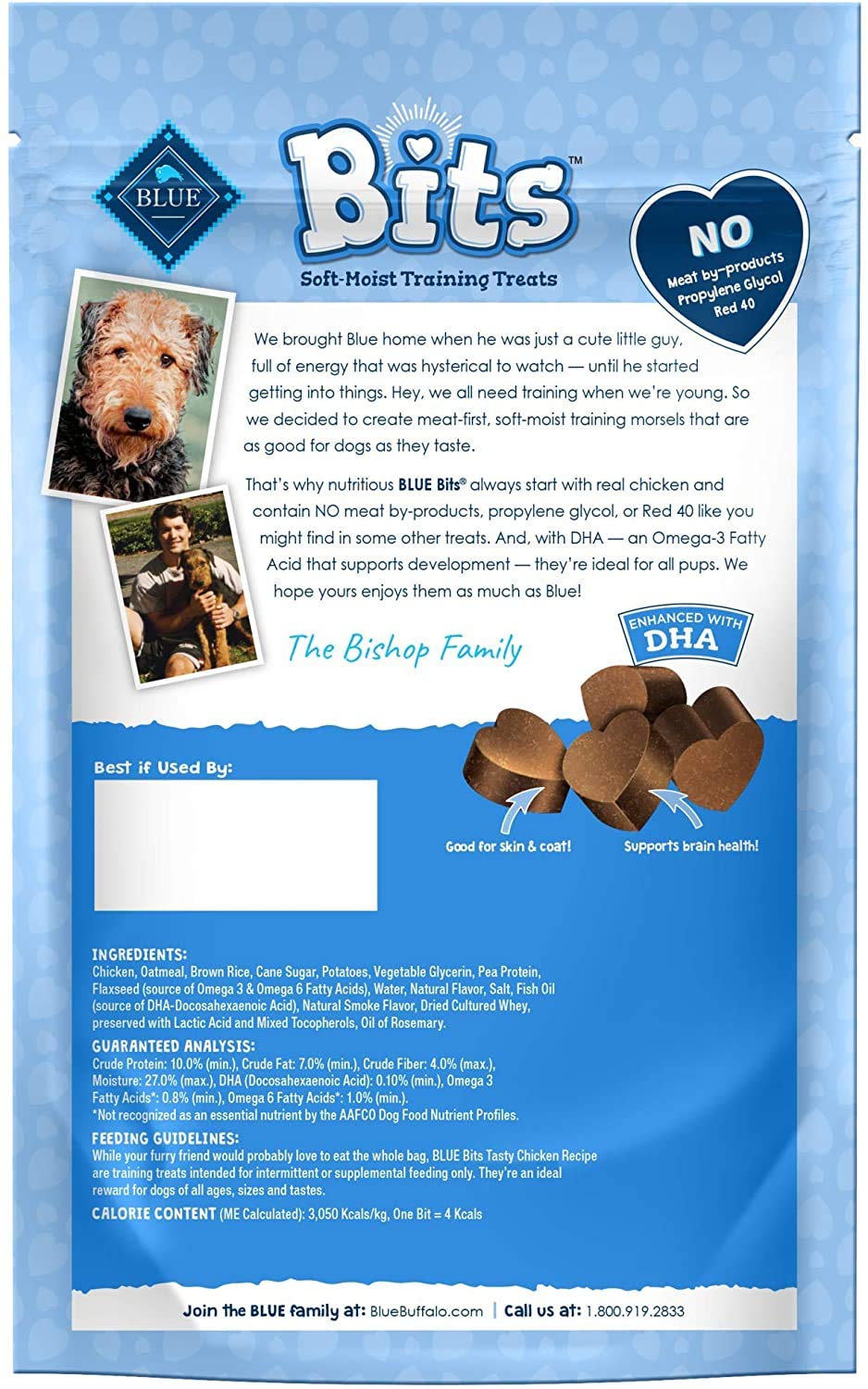 Blue Buffalo 3 Pack of Tasty Chicken Recipe Bits Soft-Moist Training Dog Treats, 4 Ounces