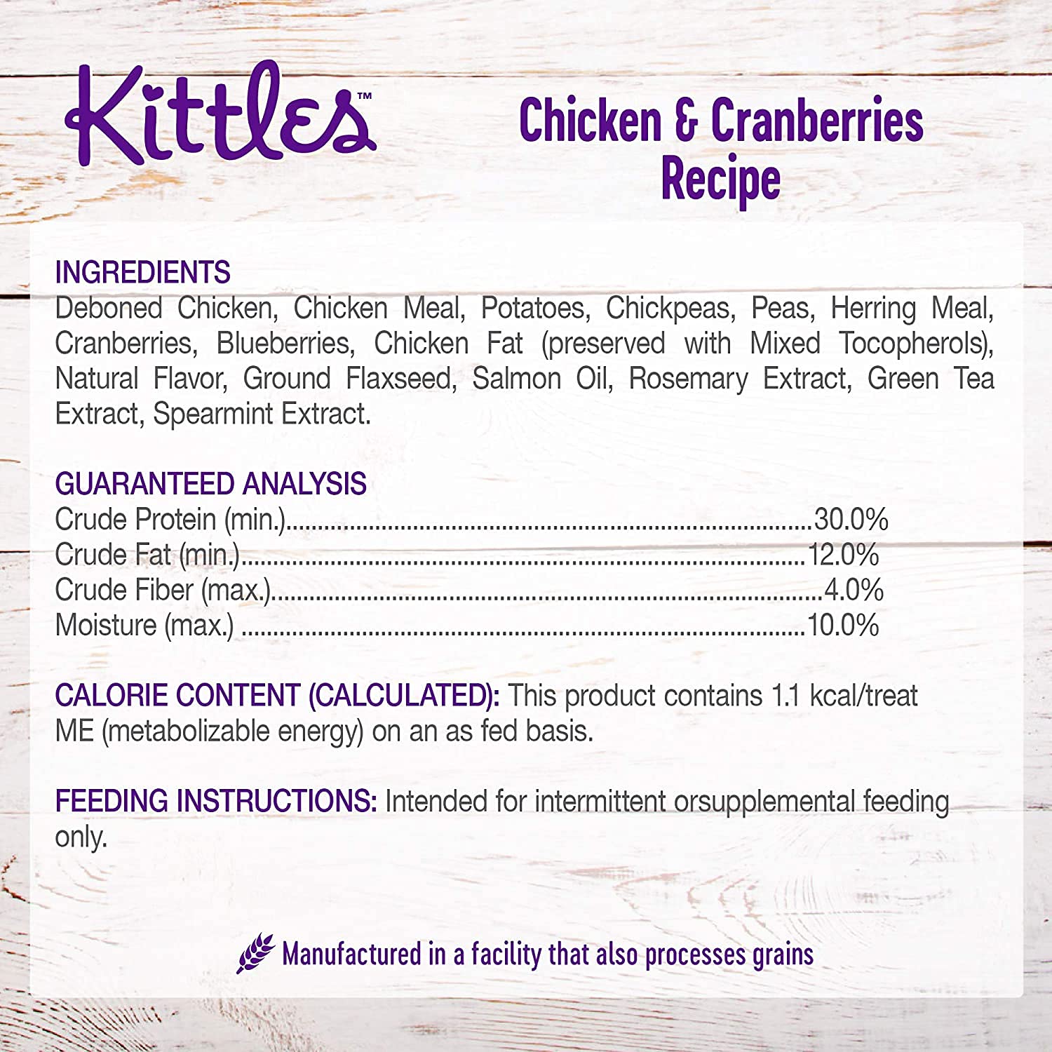 Wellness Kittles Tasty Crunchy Cat Treats (Chicken, Salmon, Tuna) 2-oz Bags