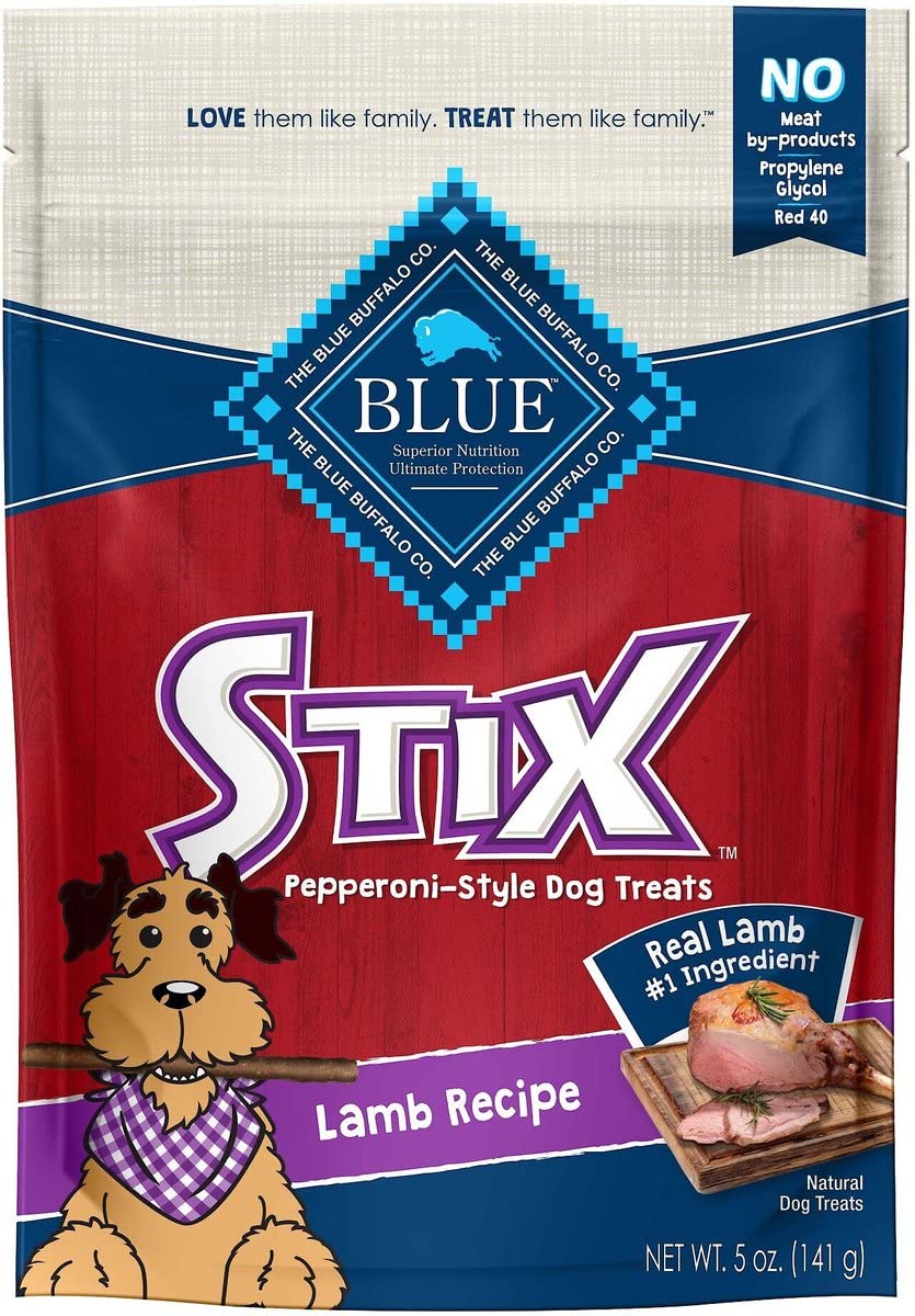 Blue Buffalo Blue Stix Lamb Recipe Pepperoni-Style Dog Treats 5-oz Bags