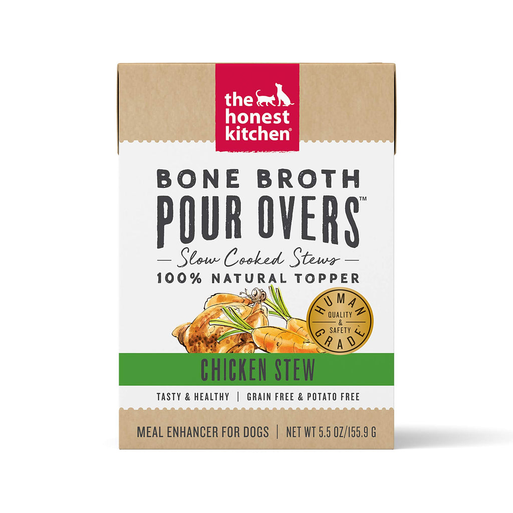 The Honest Kitchen Bone Broth Pour Overs - Slow Cooked Dog Food Topper & Meal Enhancer