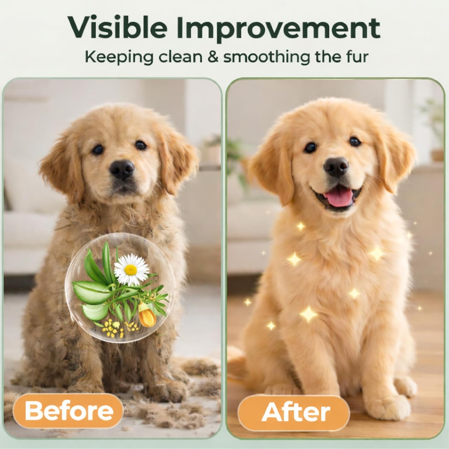 Aurora Pet Glove Wipes for Dogs & Cats, Wearable No-Rinse Grooming Glove Wipes for Paws, Face, Ears & Body, Hypoallergenic Disposable Pet Cleaning Wipes