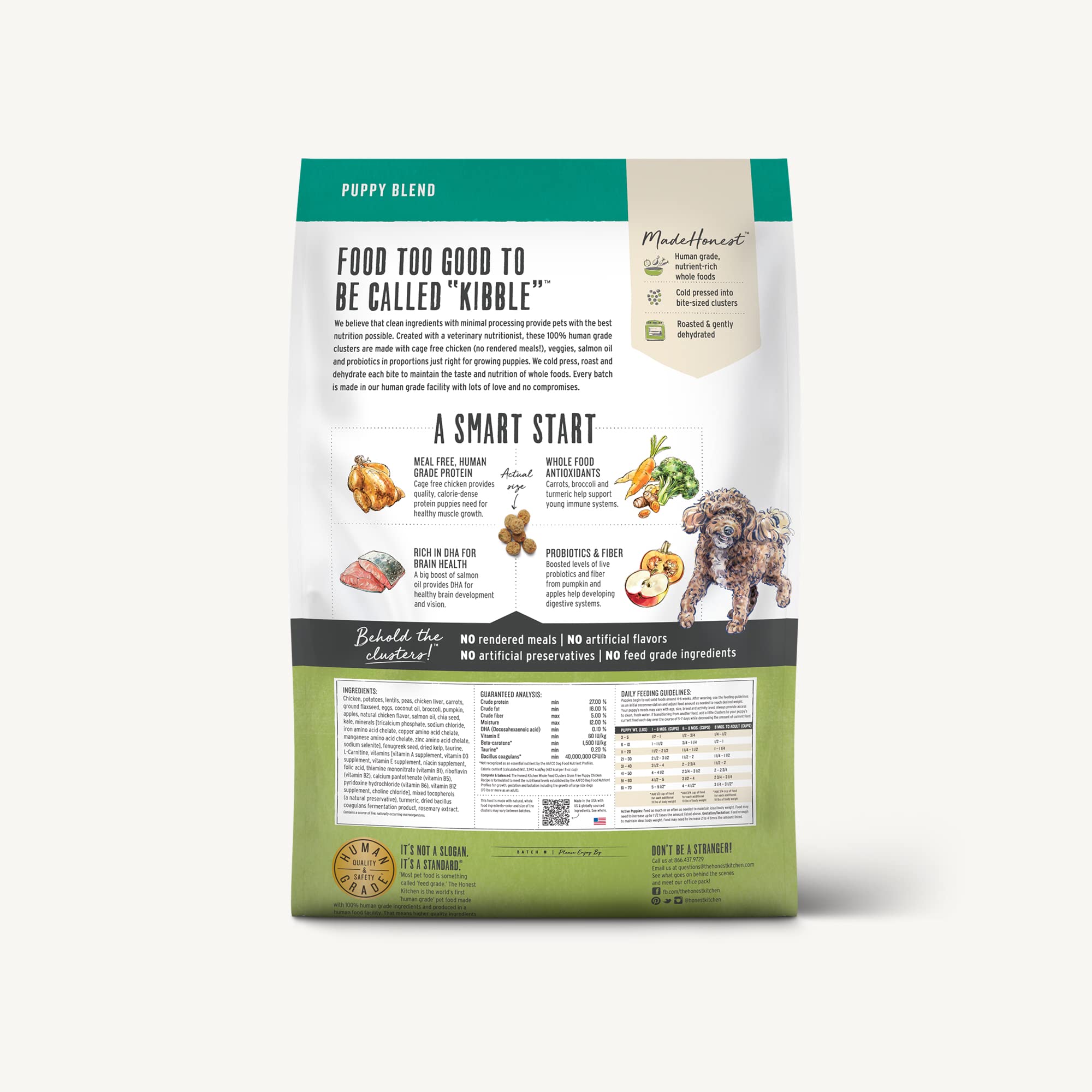 The Honest Kitchen Whole Food Clusters Human Grade Dry Puppy Food