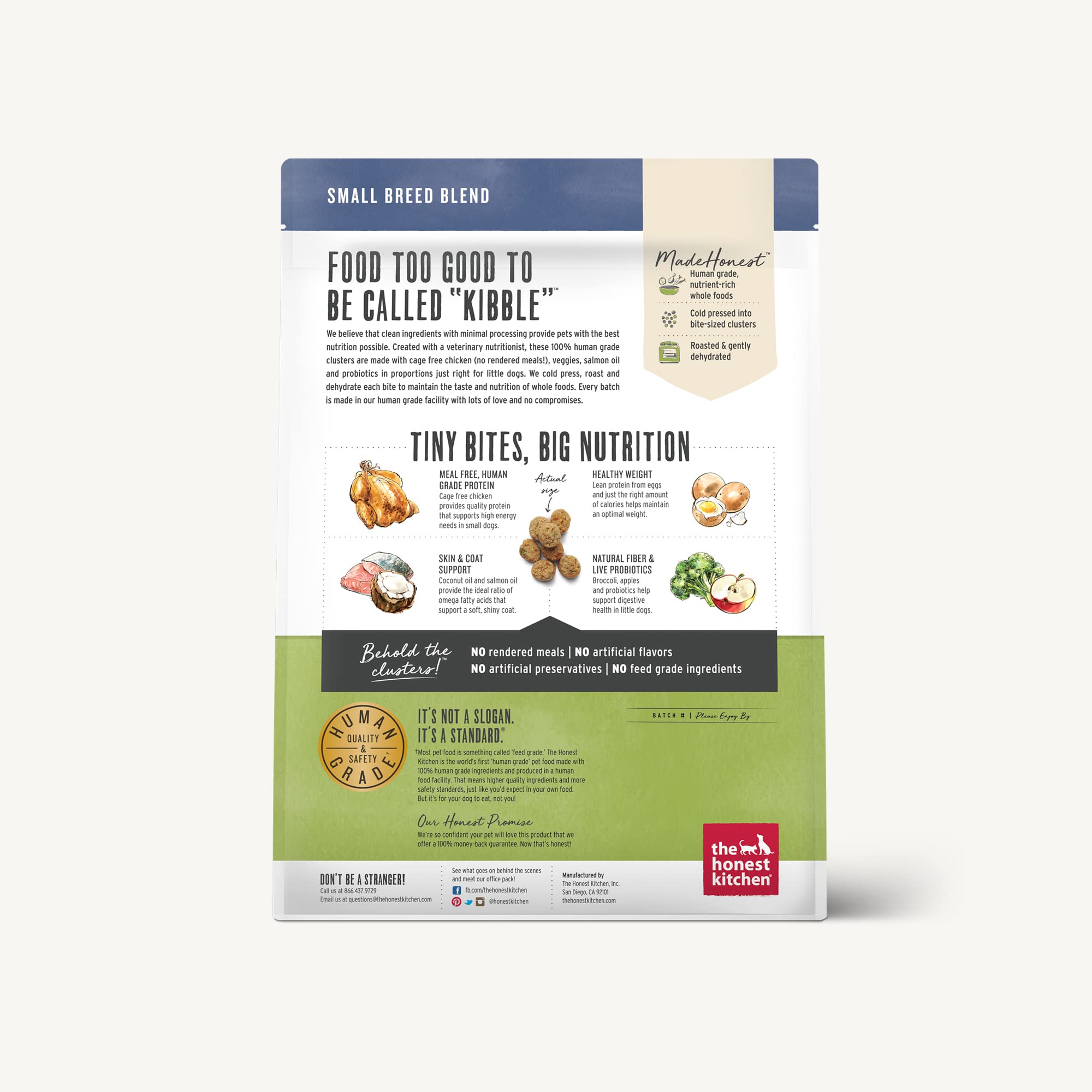 The Honest Kitchen Whole Food Clusters Human Grade Dry Dog Food for Small Breeds