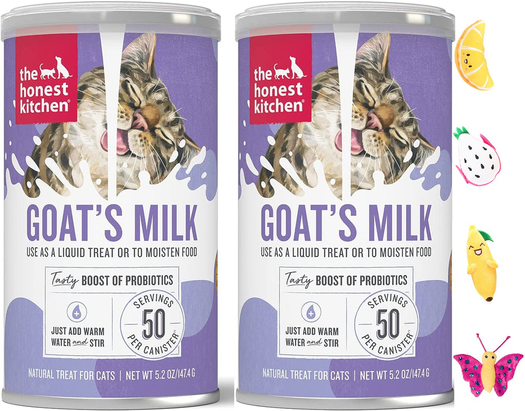 The Honest Kitchen Human Grade Goat's Milk for Cats with AuroraPet Cat Toy (Assorted)