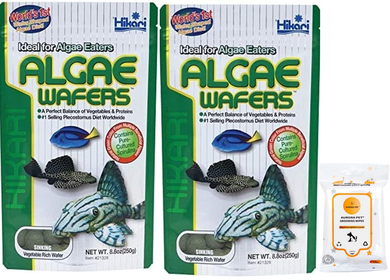 Hikari Algae Wafers Fish Food 8.8-oz (Pack of 2)