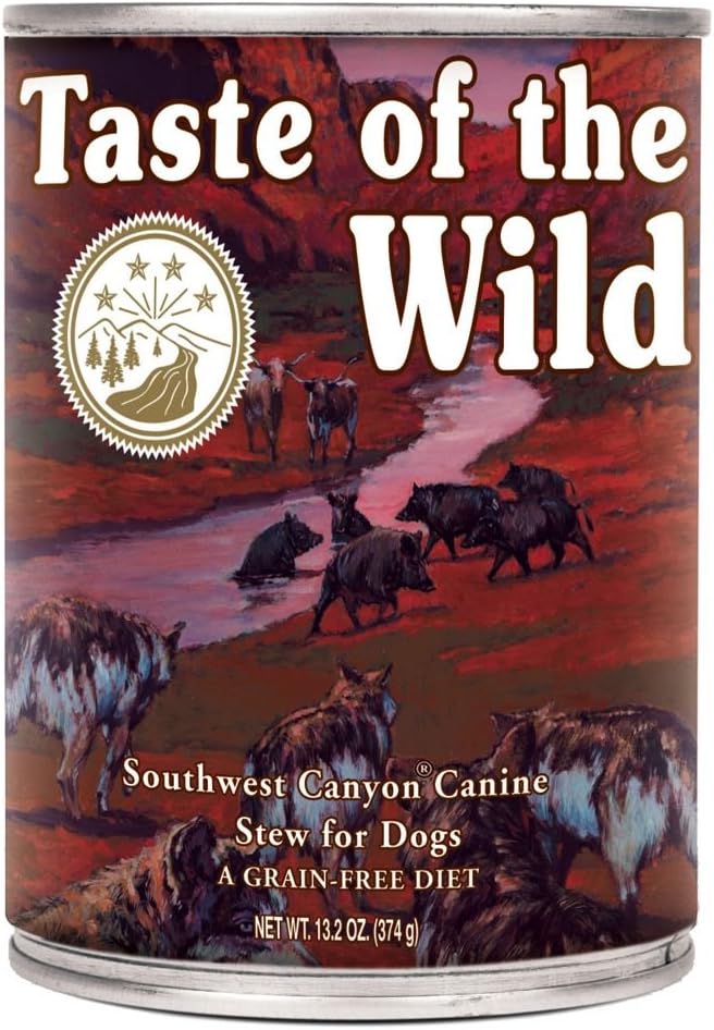 Taste of The Wild Southwest Canyon Canine Formula Stew Canned Dog Food 12 cans of 13 oz