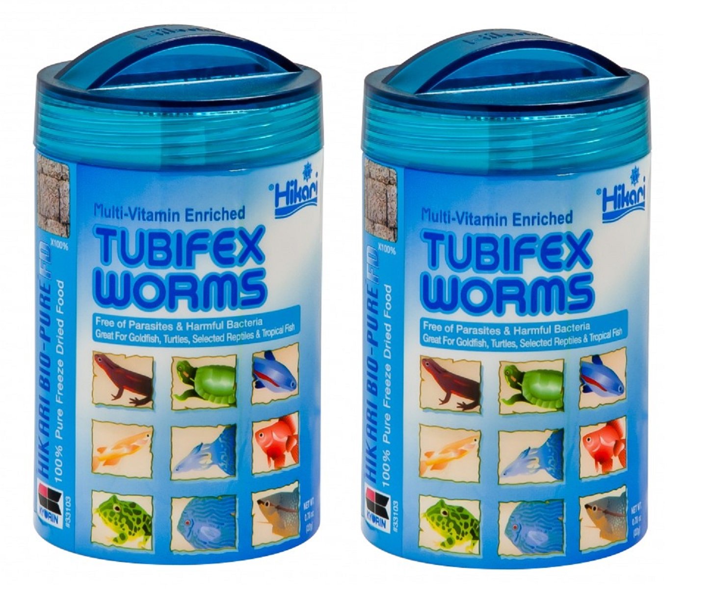 Hikari Tubifex Worms Fish Food (0.7 oz.) [Set of 2]