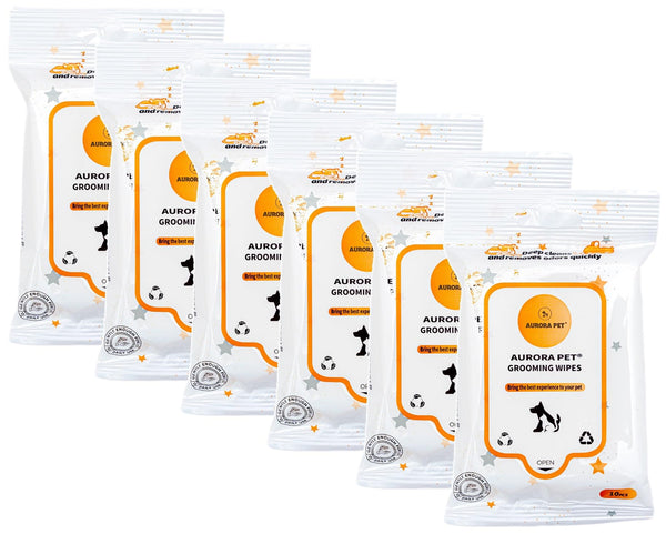 Aurora Pet Wipes, 100% Natural Plant-Based Hypoallergenic Pet Grooming Wipes