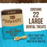 Merrick Fresh Kisses Natural Dental Chews, Toothbrush Shape Treat Infused With Real Mint, For Large Dogs - 16 ct. Box