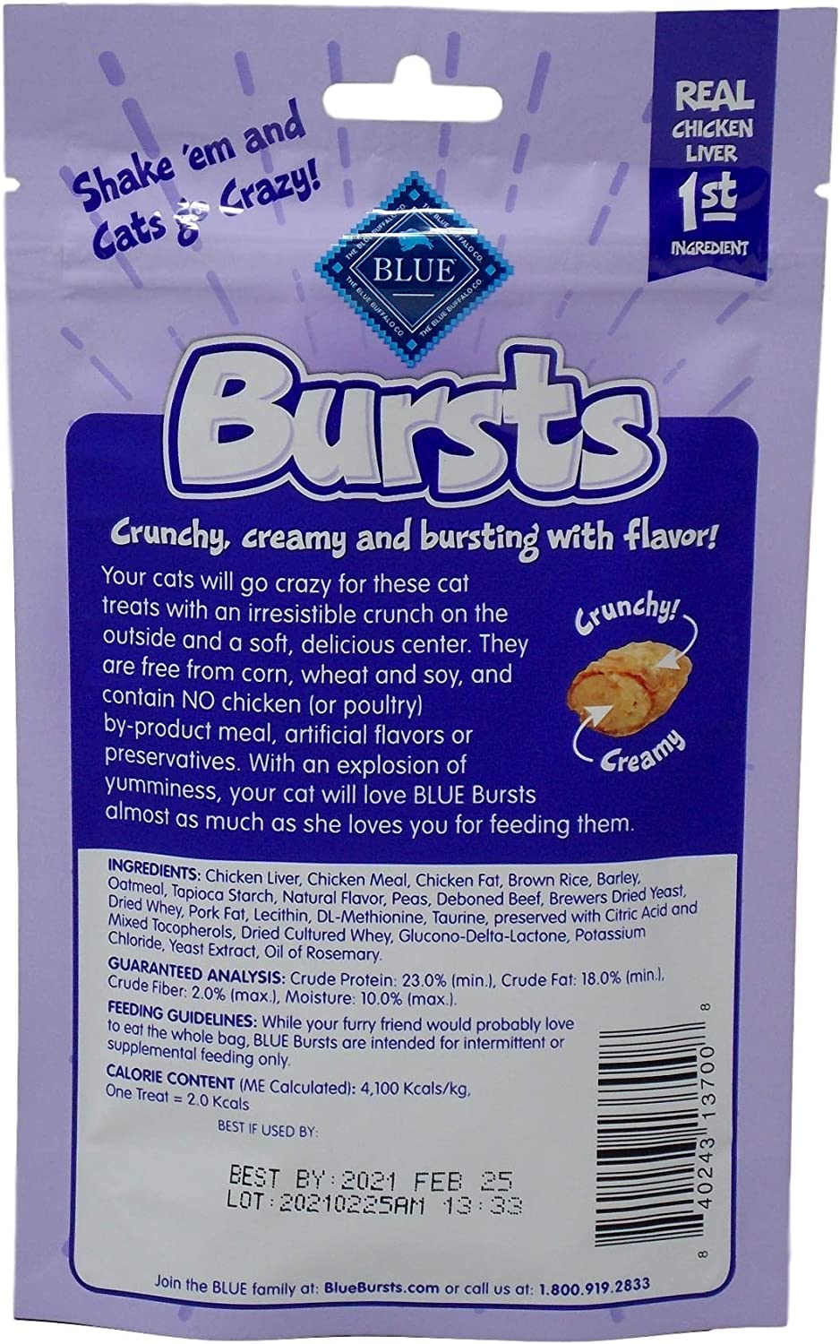 Blue Buffalo Bursts Crunchy Cat Treats Variety Pack  (2-oz Bags)