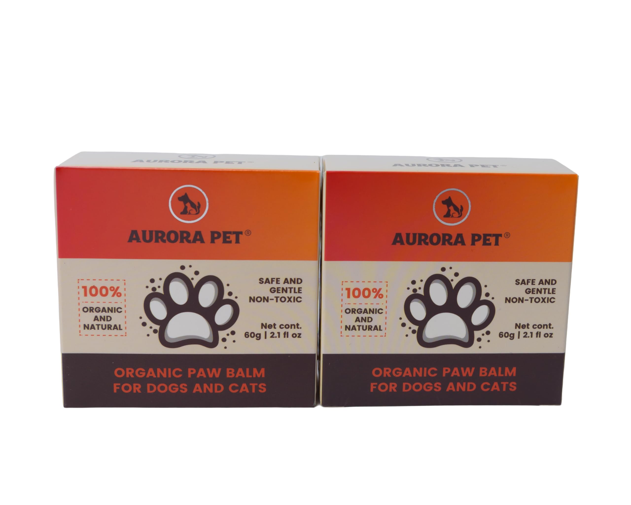 Aurora Pet Organic Paw Balm for Dogs and Cats 2.1 oz | Heals, Repairs & Restores Dry Cracked Paws, Noses & Elbows