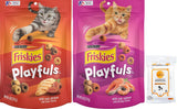 Friskies Playfuls Crunchy Cat Treats (1) Salmon & Shrimp (1) Chicken & Liver (6-oz Bags)