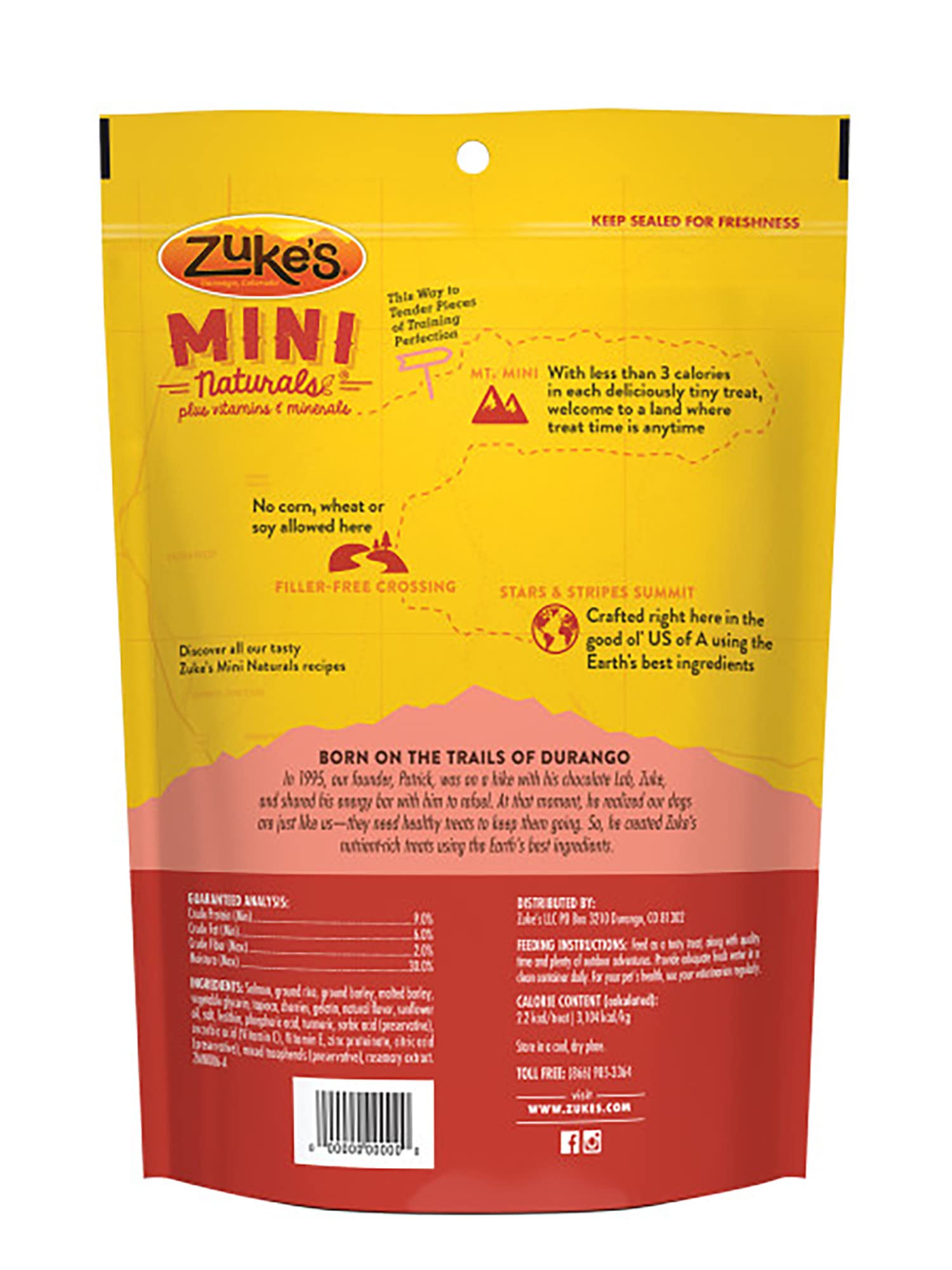 Zuke's Mini Naturals Dog Training Treats, Salmon Recipe, Soft Mini Dog Treats with Vitamins & Minerals