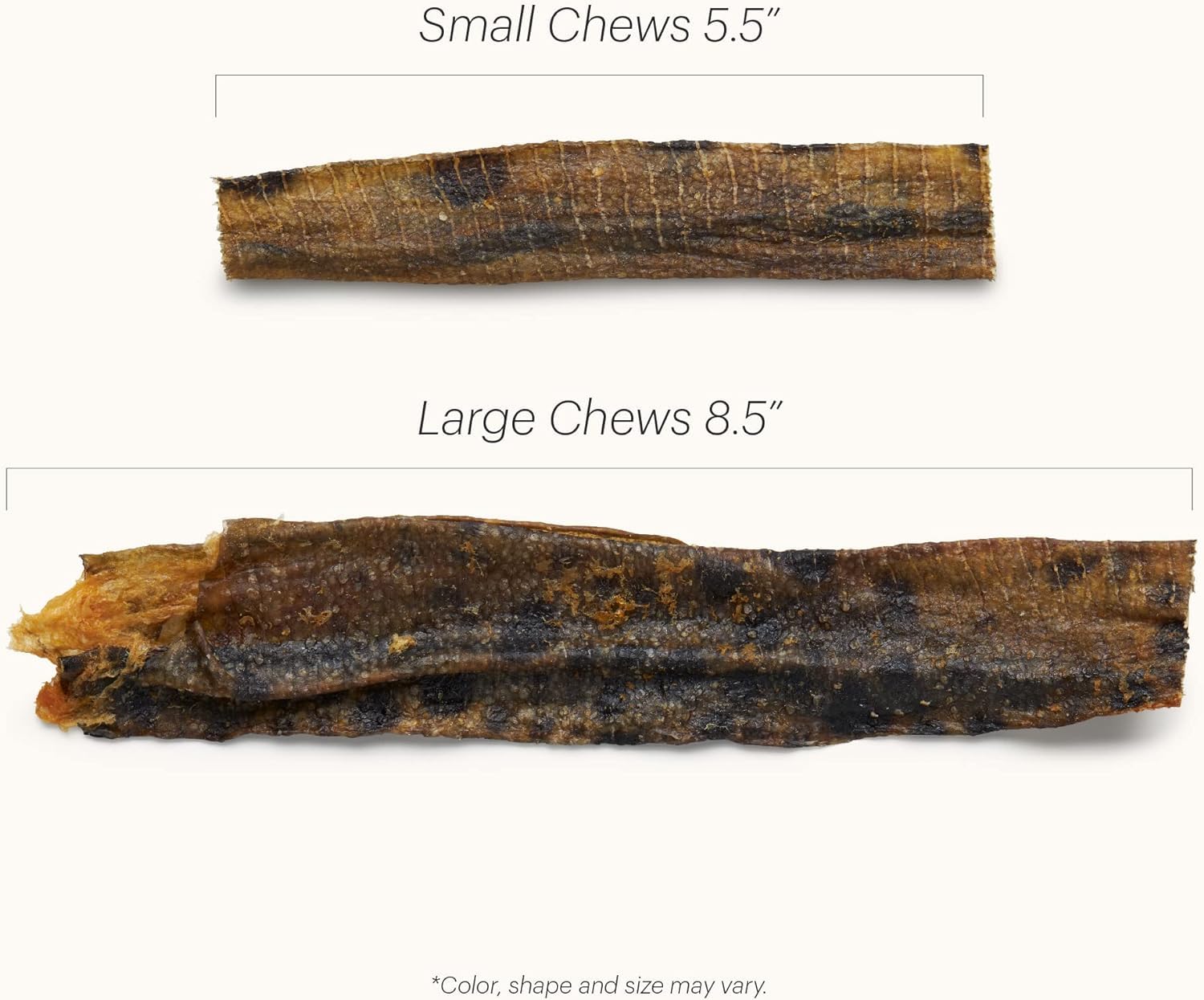 The Honest Kitchen Ocean Chews Wolfish Skins (3.25 oz), Cod Fish Skins (2.75 oz) Dehydrated Dog Treats