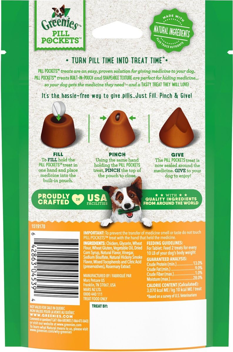 Greenies Pill Pockets Tablet Size Natural Soft Dog Treats Variety Pack