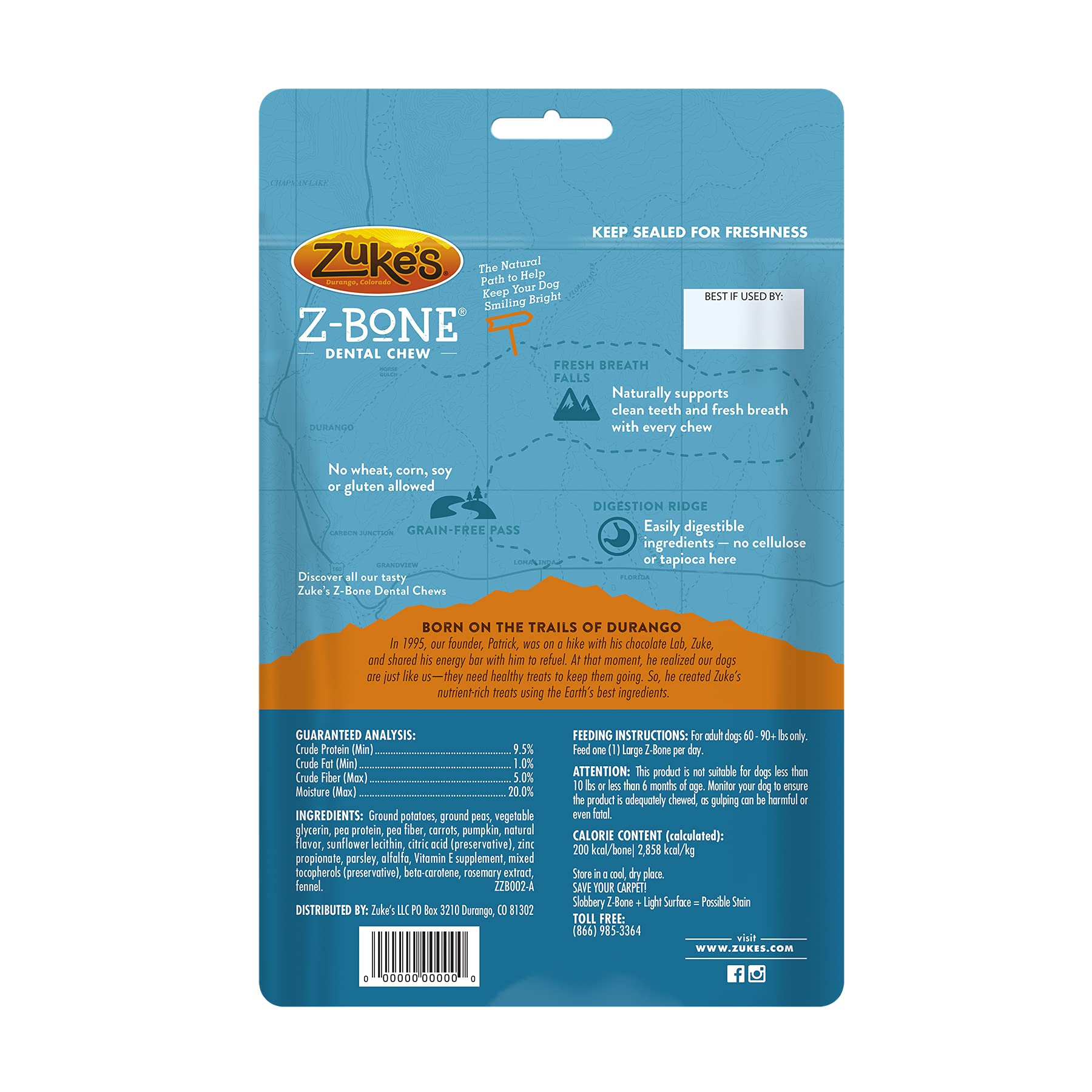 Zuke's Z-Bone Grain Free Dental Chew Dog Treat