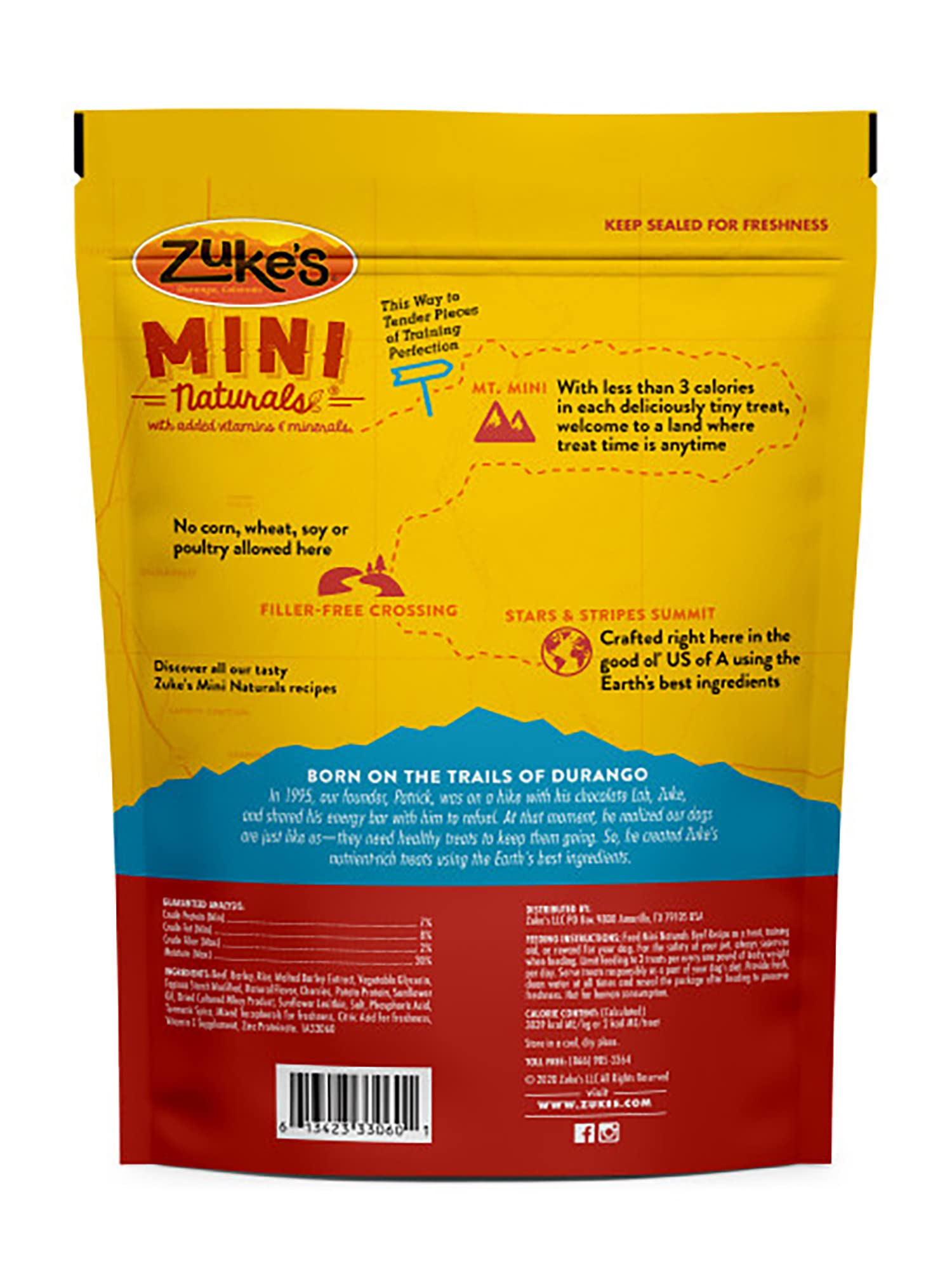 Zuke's Mini Naturals Dog Training Treats, Beef Recipe, Soft Mini Dog Treats with Vitamins & Minerals, Made for All Breed 16 Ounce (Pack of 2)