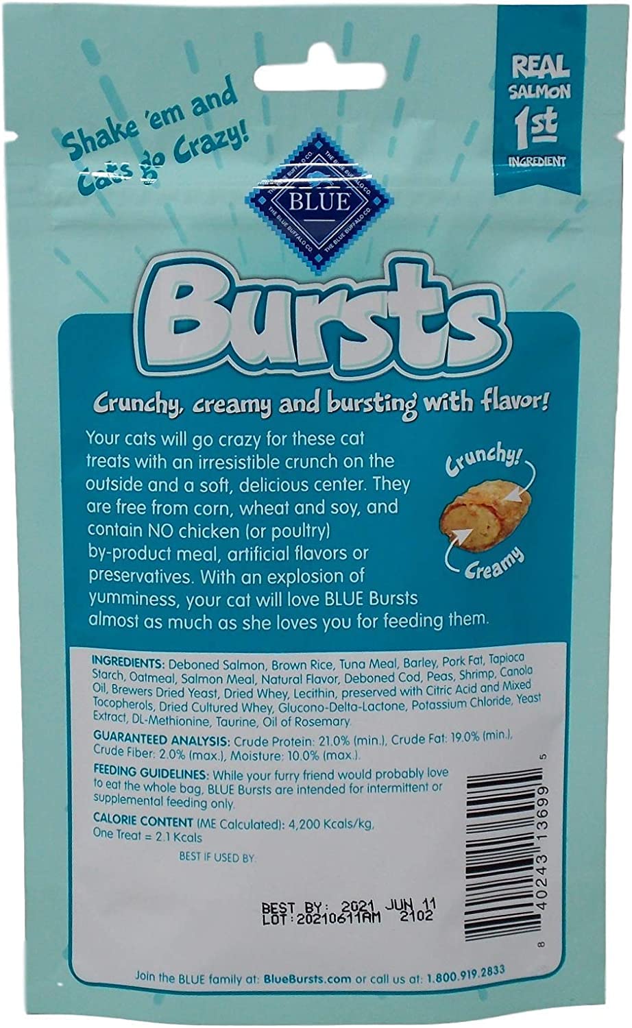 Blue Buffalo Bursts Crunchy Cat Treats Variety Pack  (2-oz Bags)