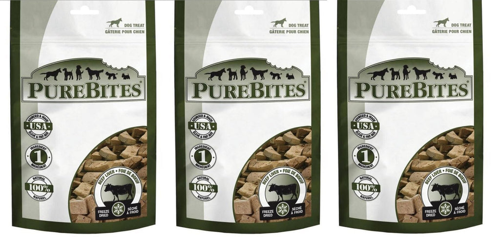 PureBites Beef Liver Freeze Dried Dog Treats 4.2 oz (Pack of 3)