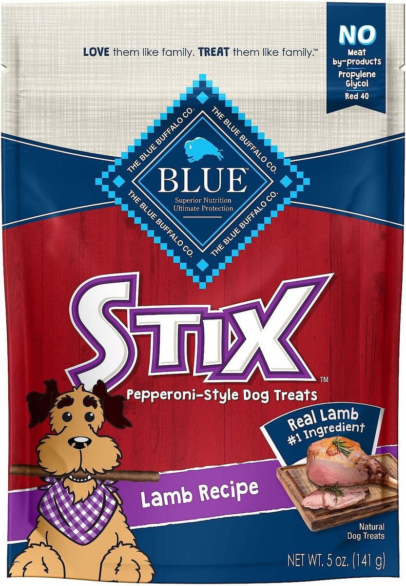 Blue Buffalo Blue Stix Pepperoni-Style Dog Treats Variety Pack (Bacon, Beef, Chicken, Lamb) 5-oz Bags