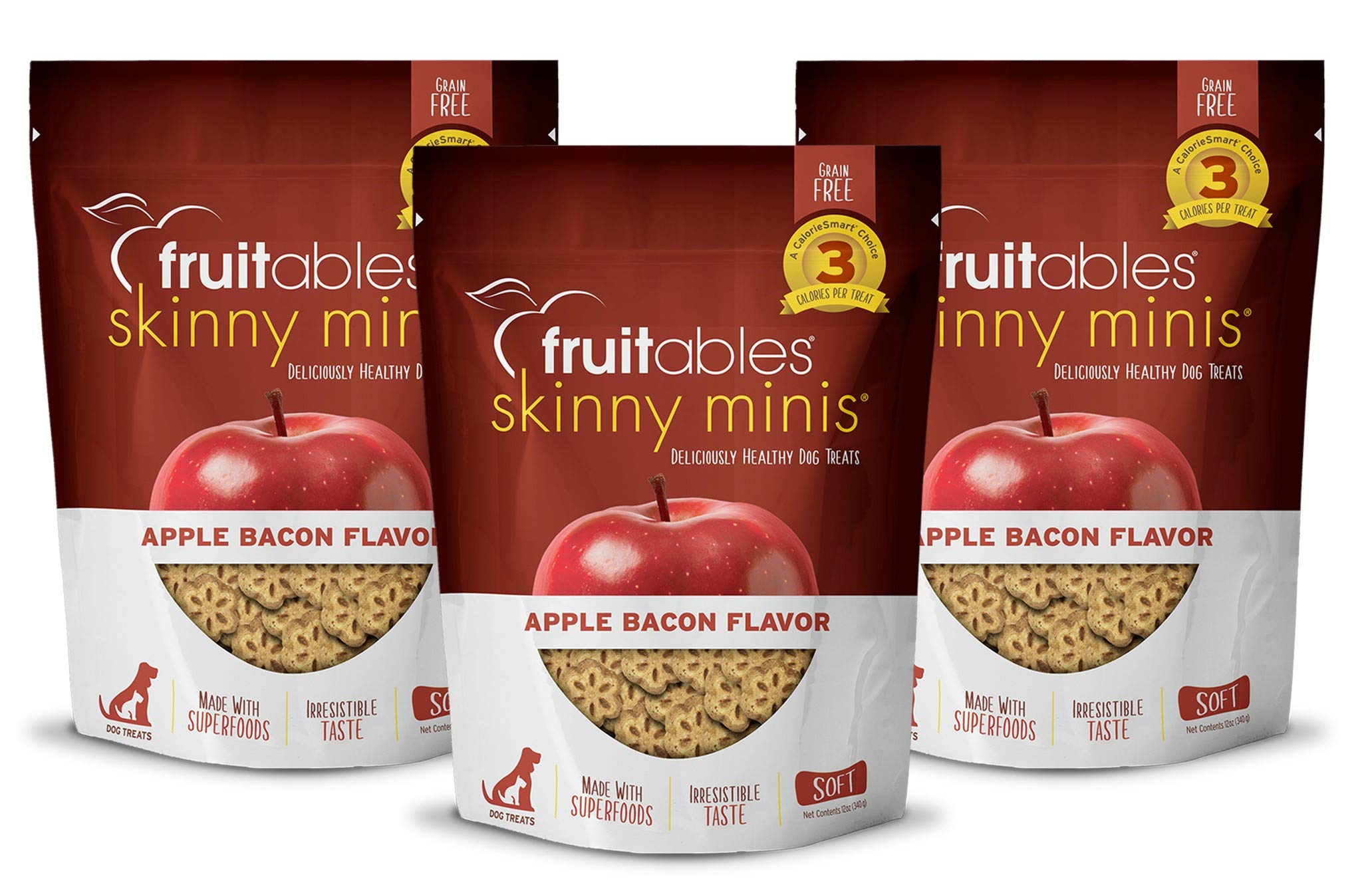 Fruitables Soft and Chewy Skinny Minis 12 Ounce (Apple Bacon Flavor)