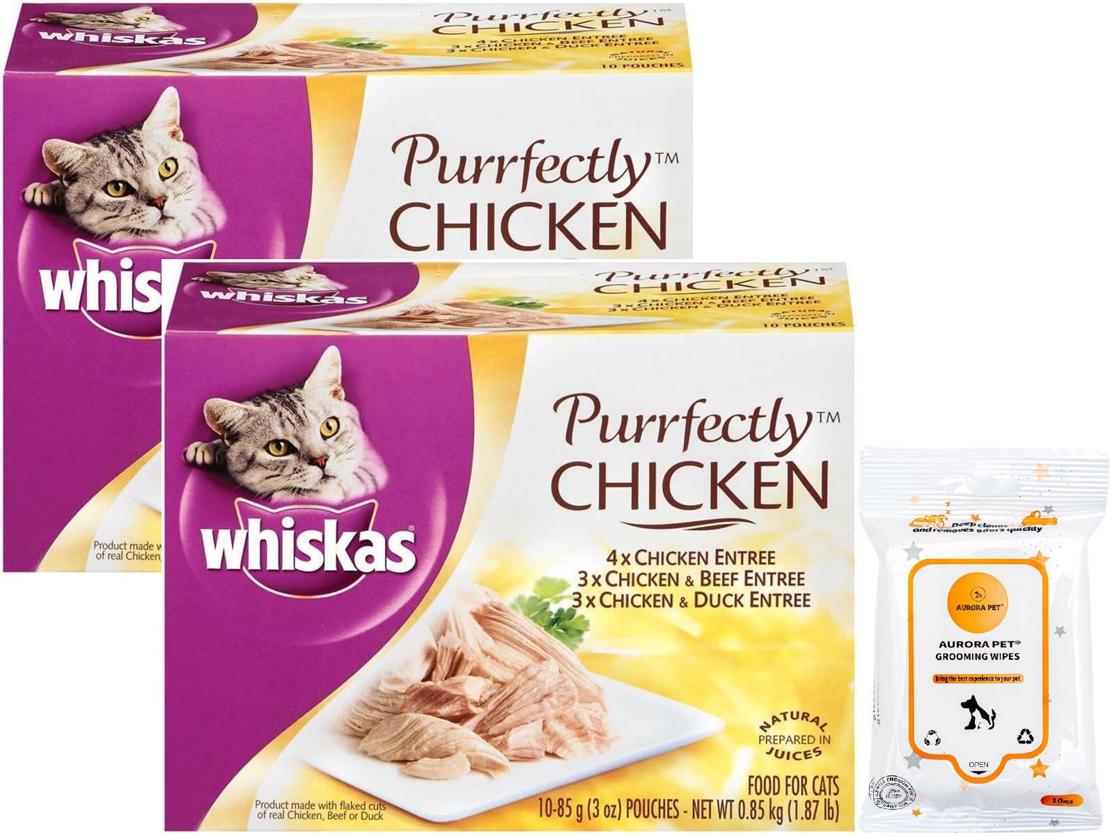 Whiskas Purrfectly Chicken Variety (10-Count) 3 Ounces Wet Cat Food Favorites