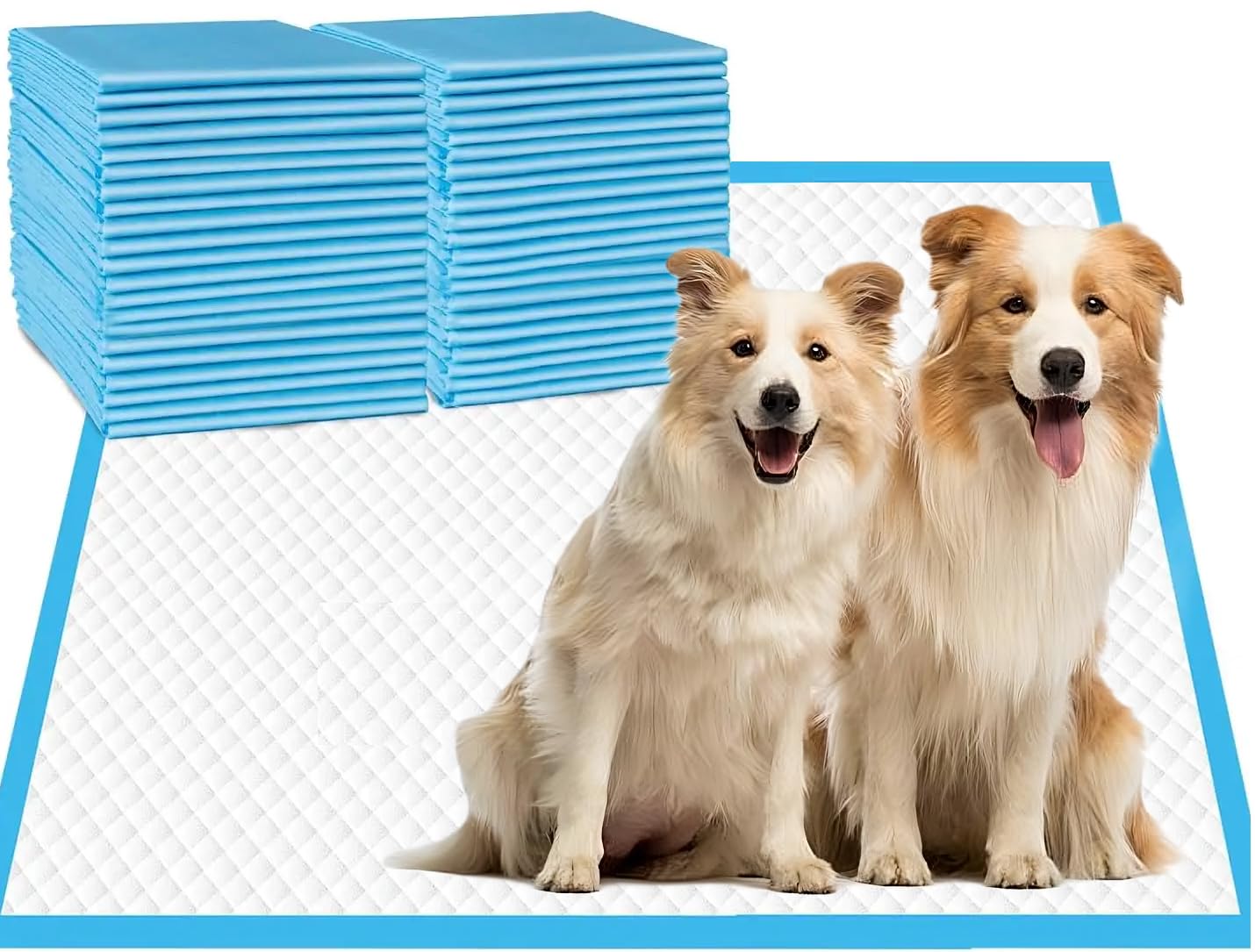 Aurora Pet Ultra-Absorbent Puppy Pee Pads – Leak-Proof, Quick-Dry, Disposable Potty Training Pads for Puppies & Dogs – Blue & White