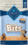 Blue Buffalo Bits Soft-Moist Training Dog Treats Variety Pack (Salmon, Chicken, Beef, Turkey) 4-oz Bags