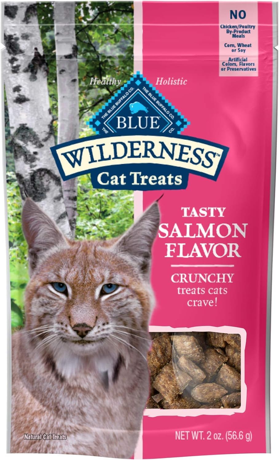 Blue Buffalo Wilderness Crunchy Cat Treats (3) Chicken (3) Salmon Flavor (2-oz Each)