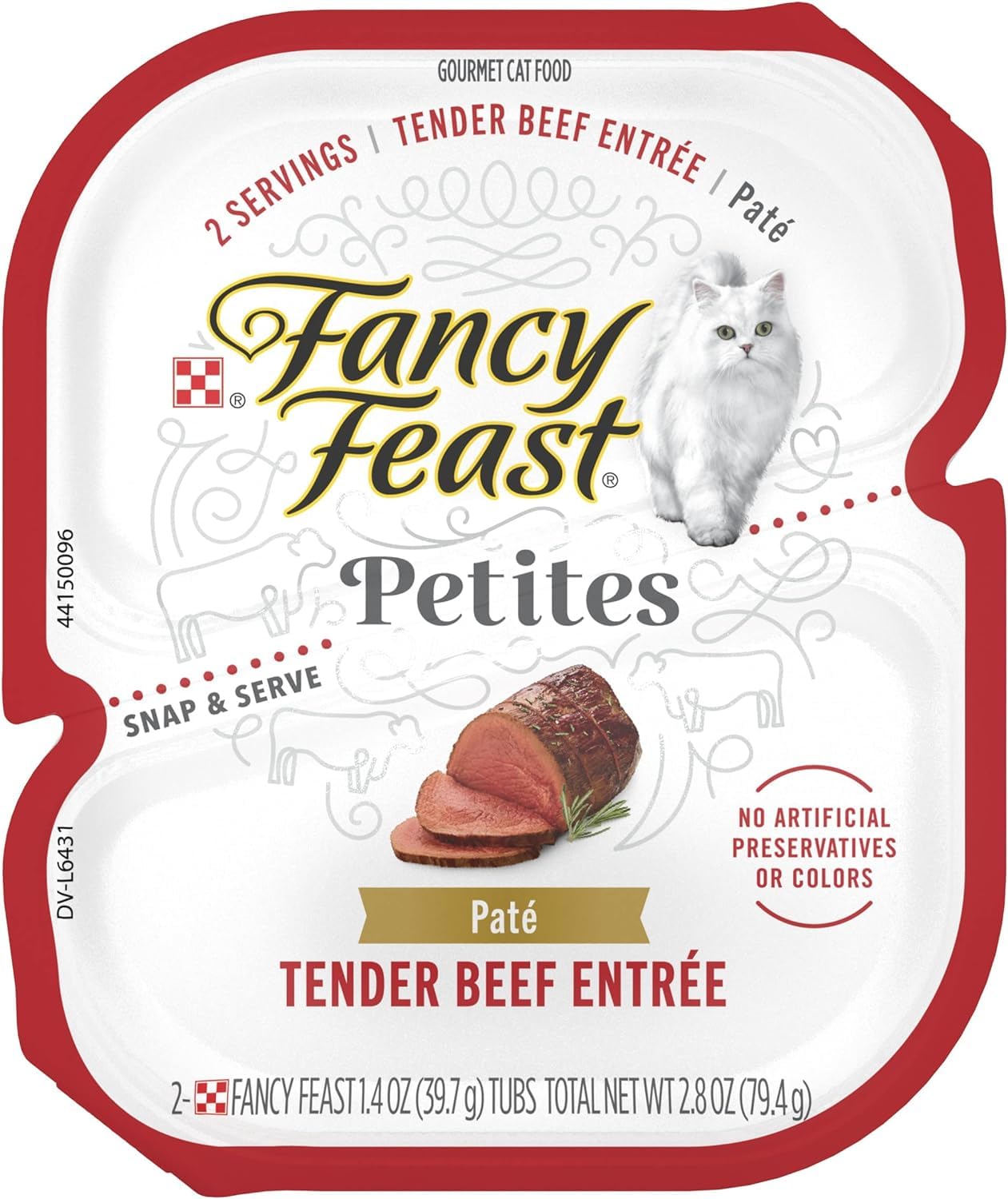 Fancy Feast Gourmet Petites Pate Wet Cat Food Variety (30 Servings – 2.8 oz. Tubs)