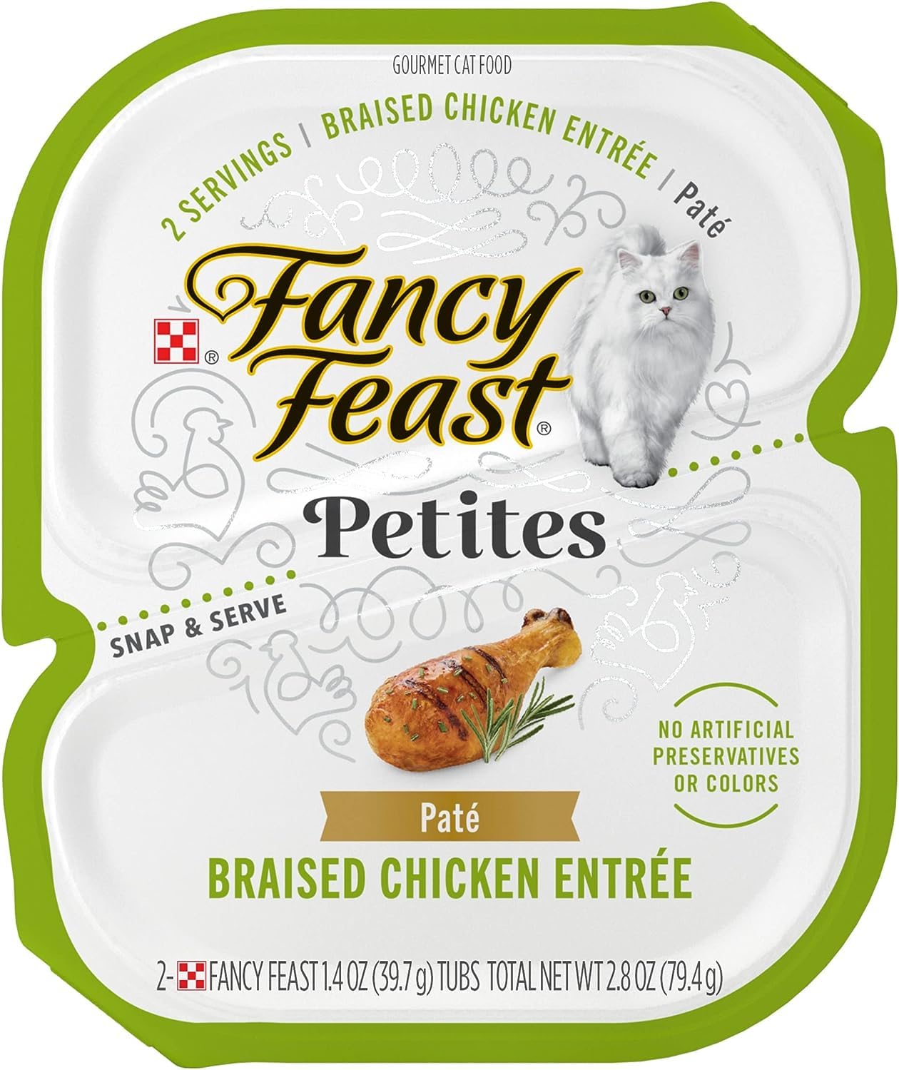 Fancy Feast Gourmet Petites Pate Wet Cat Food Variety (30 Servings – 2.8 oz. Tubs)