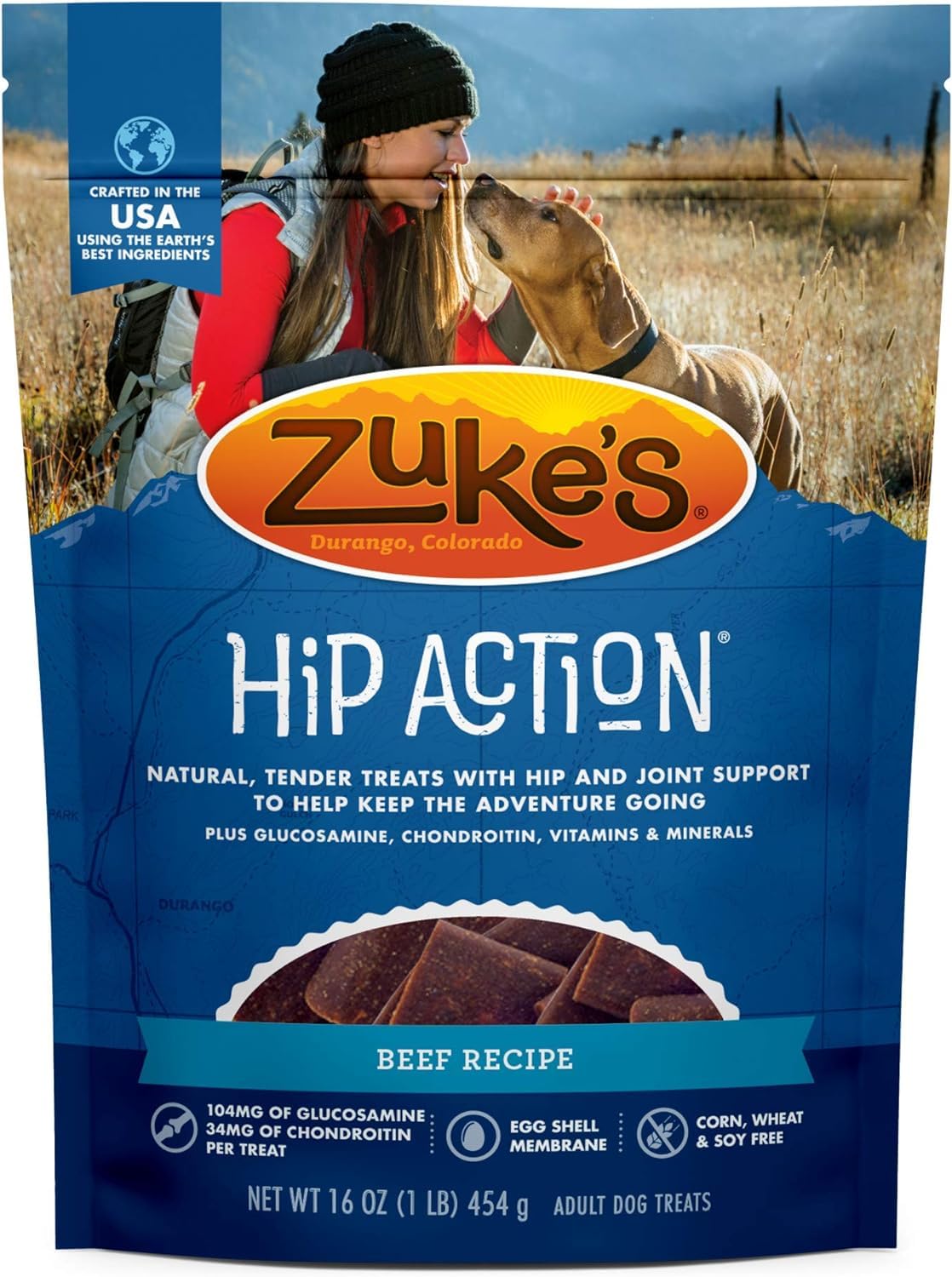 Zuke's Hip & Joint Beef Recipe Dog Treats 16-oz (Pack of 2)