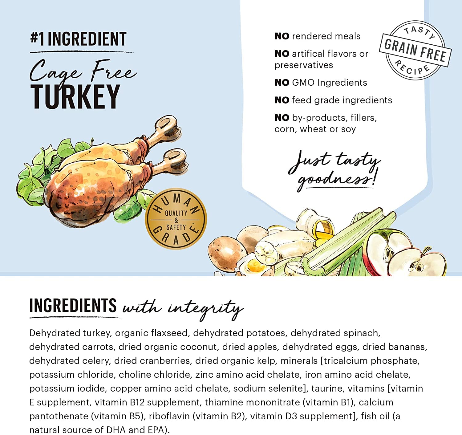 The Honest Kitchen Turkey Recipe Grain-Free Dehydrated Dog Food 2 Lb (Pack of 2)