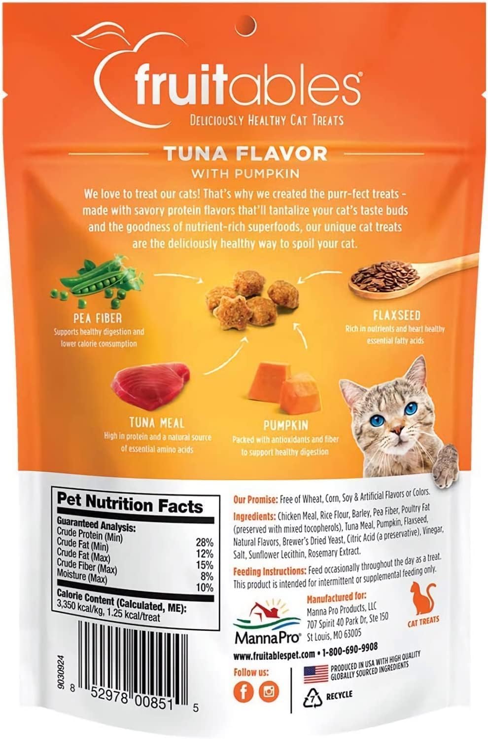 Fruitables SuperFoods Crunchy Cat Treats Variety Pack (3 Flavors) 2.5-oz Each