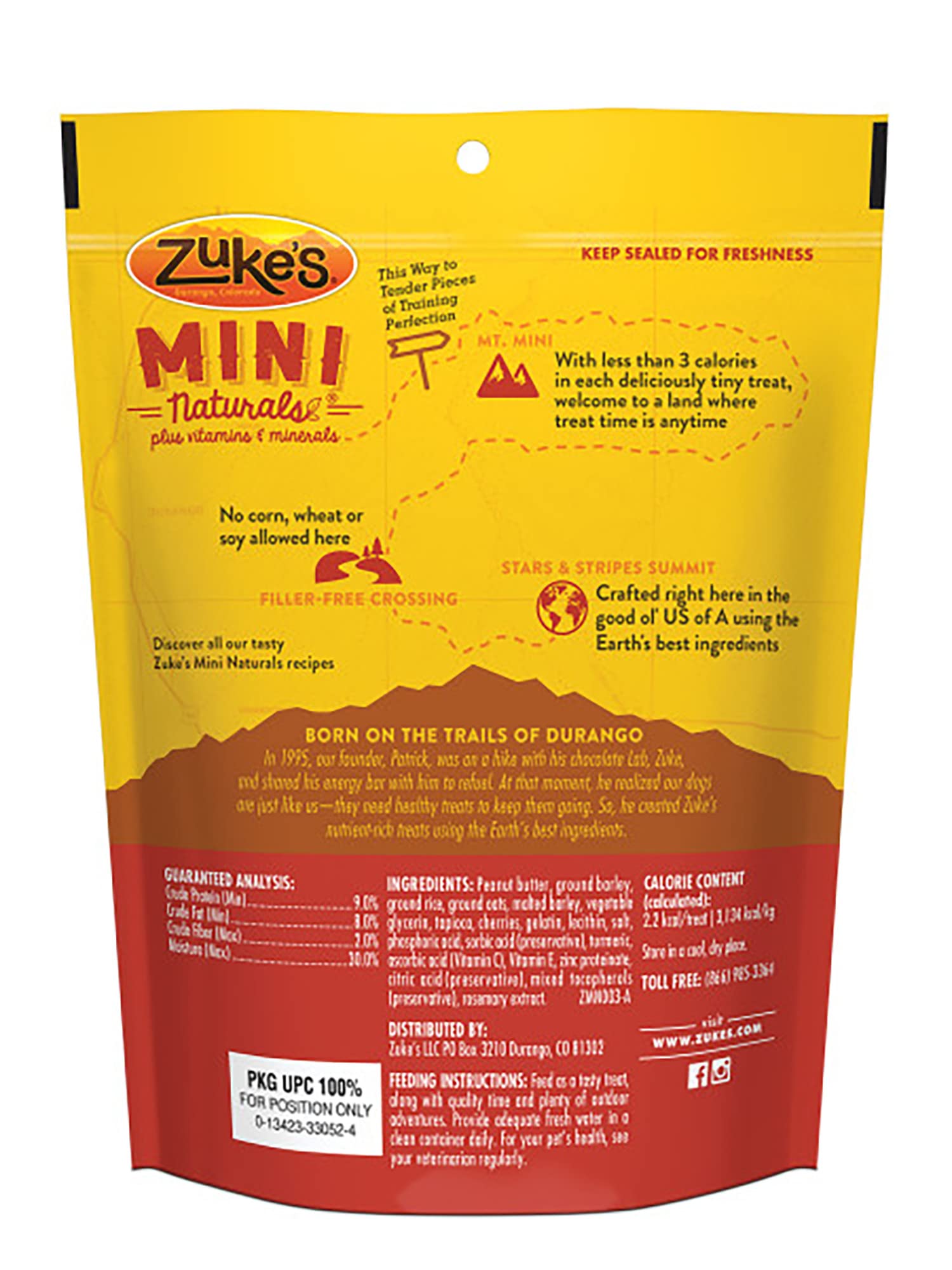 Zuke's Mini Naturals Dog Training Treats, Peanut Butter & Oats Recipe, Soft Dog Treats with Vitamins & Minerals