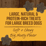 Merrick Power Bites Big Bites Soft & Chewy Dog Treats (1) Real Beef (1) Real Chicken [14-oz Bags]