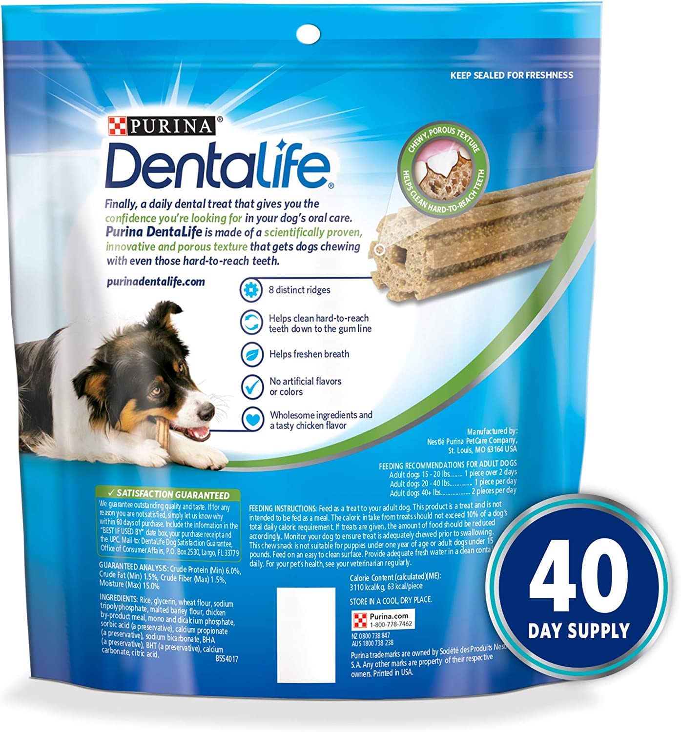 Purina DentaLife Daily Oral Care Small/Medium Dental Dog Treats (40 ct. Pouches)