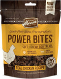 Merrick Power Bites Grain Free Dog Treats (2 Beef + 2 Chicken) 6 oz Bags