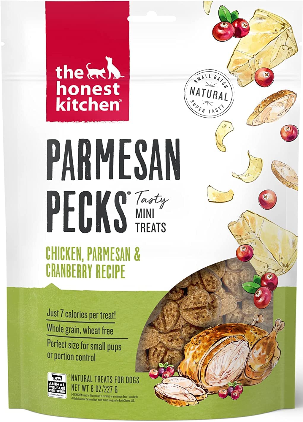 The Honest Kitchen Parmesan Pecks Dog Treats (Beef, Chicken, Duck)