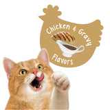 Friskies Party Mix Gravy-Licious Chicken & Gravy Flavors Cat Treats - (Pack of 3)