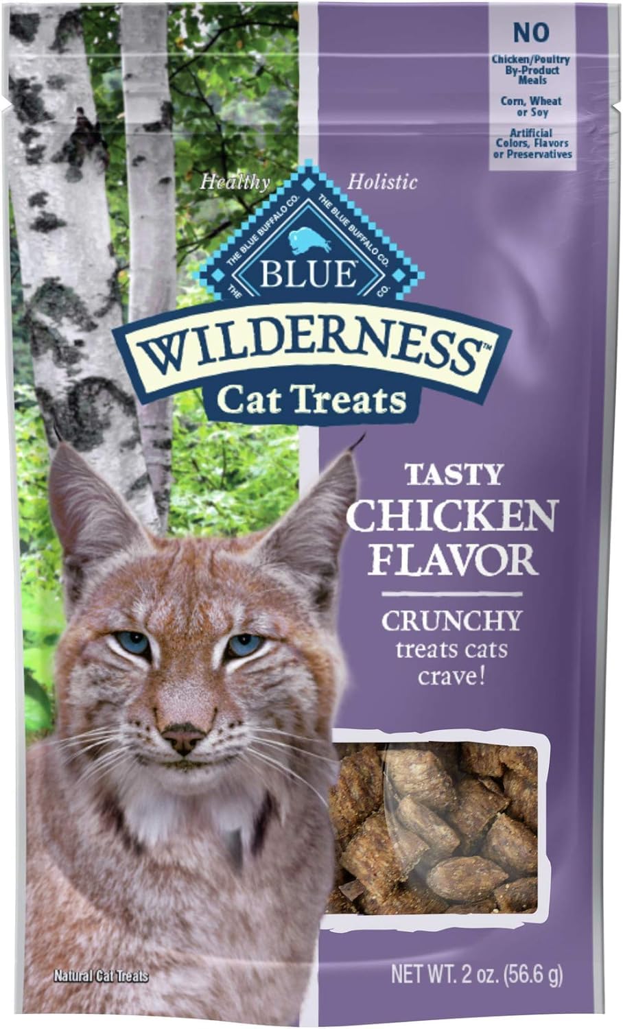 Blue Buffalo Wilderness Crunchy Cat Treats (3) Chicken (3) Salmon Flavor (2-oz Each)