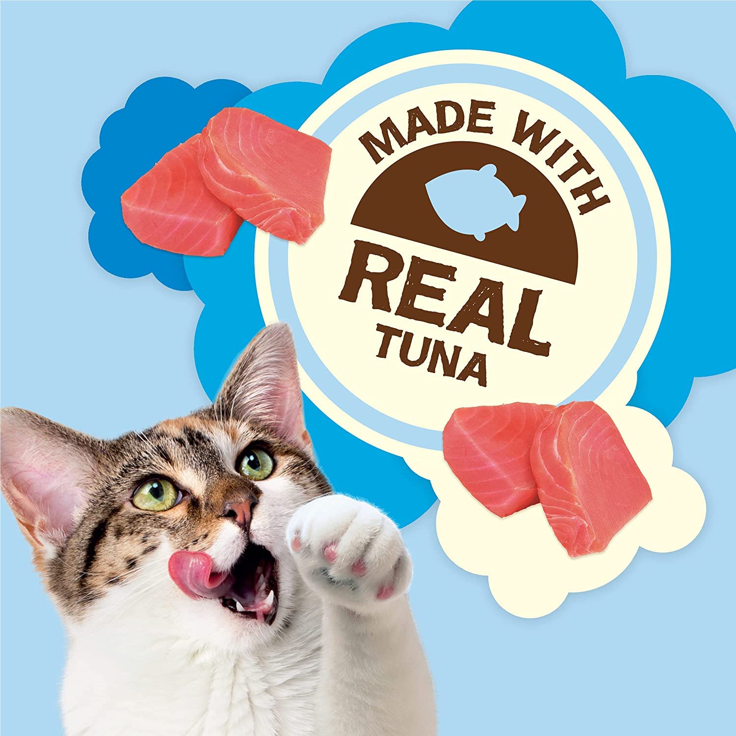 Friskies Party Mix Natural YUMS Wild Tuna Flavor Crunchy Cat Treats (Pack of 2)