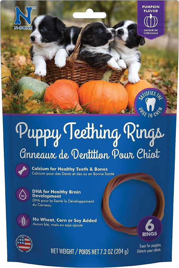 N-Bone Puppy Teething Ring Pumpkin Flavor (12 Pack)